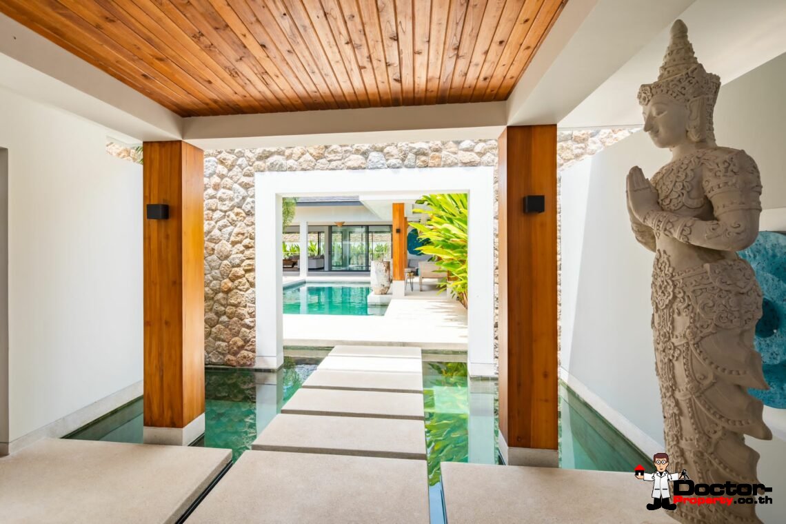 New Luxury Balinese Style Modern 3 Bedroom Pool Villa – Mea Nam, Koh Samui – For Sale